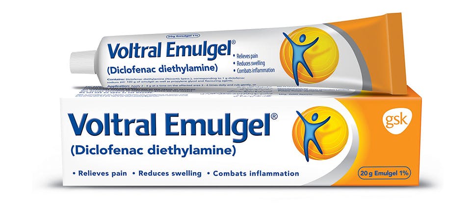 Applying Voltral Emulgel Triple Effect