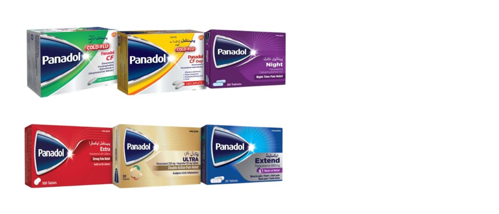 Pain relief product range