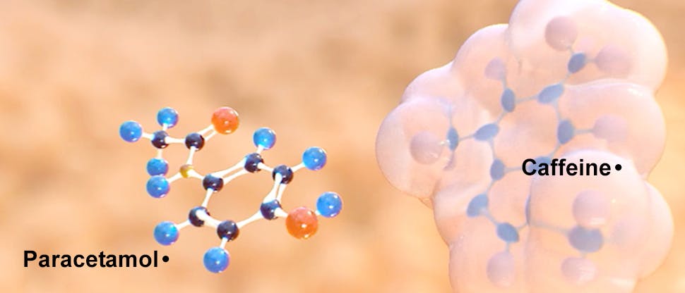 Paracetamol + caffeine chemical structure