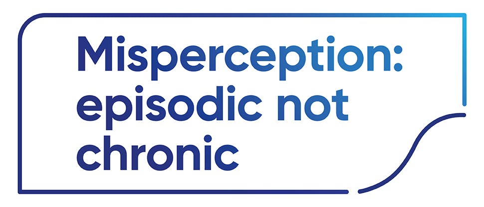 Misperception: episodic not chronic