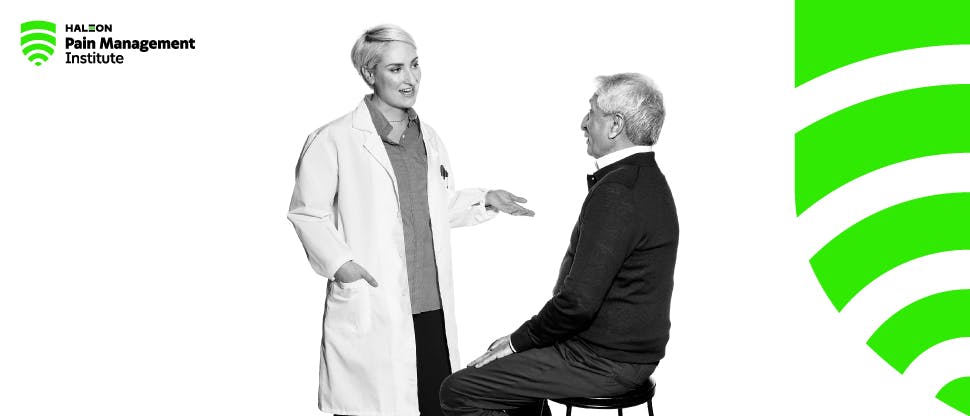 HCP interacting with a patient