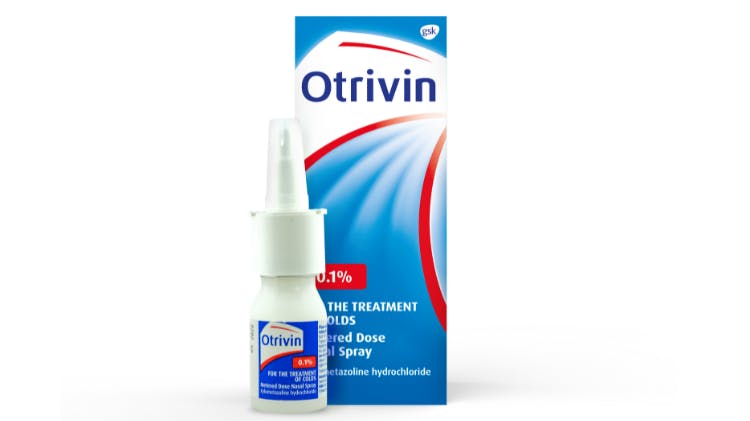 Otrivin 0.1% Nasal Spray pack shot