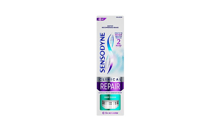 Sensodyne Clinical Repair Deep Clean Toothpaste pack shot