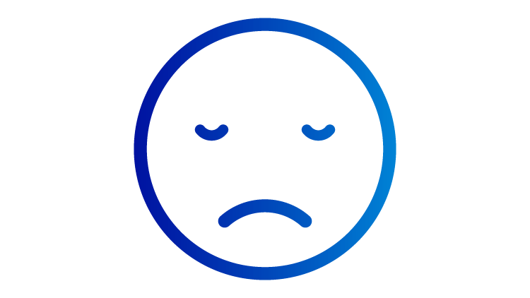 Icon of a sad/ stressed face