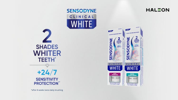 Clinically proven whitening technology and sensitivity relief