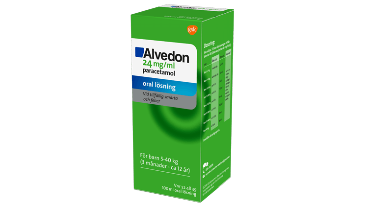 Alvedon for children pack shot