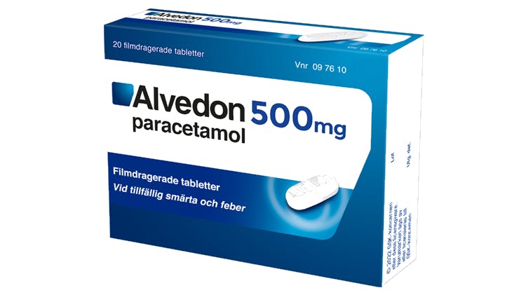 Alvedon 500mg Paracetamol Packshot