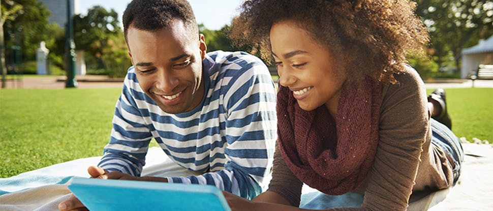 Couple with iPad