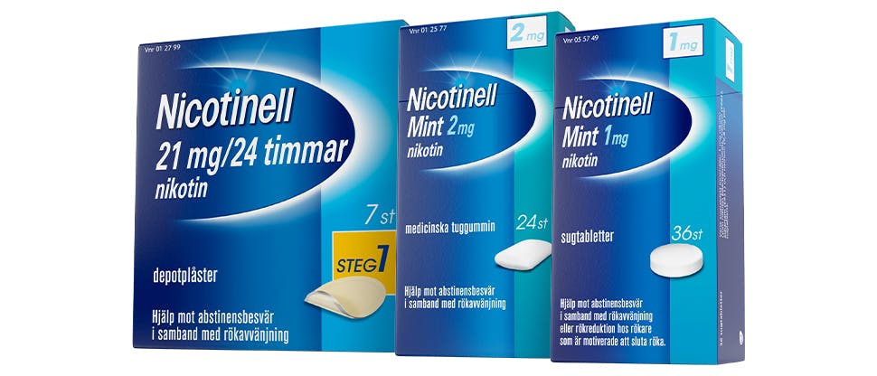 Nicotinell product range