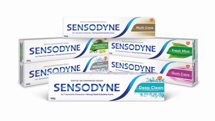 Sensodyne Essential Care toothpaste groupshot
