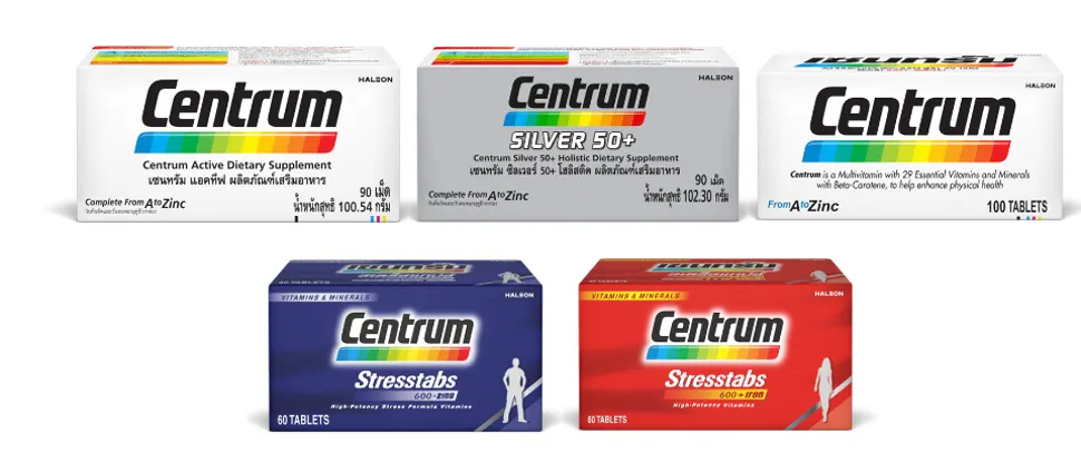 The Centrum Multivitamin product range