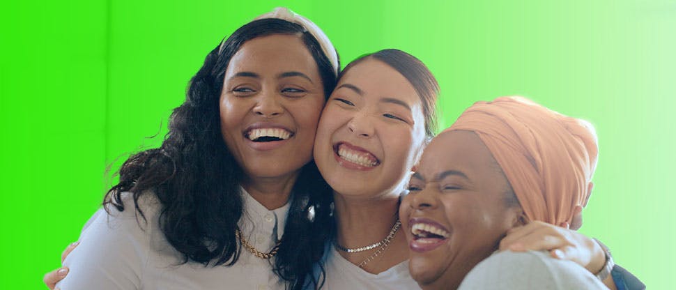 Image of hygienists embracing