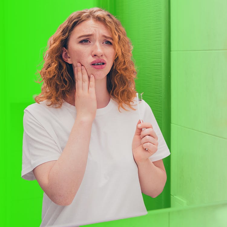 Image of a patient experiencing sensitivity