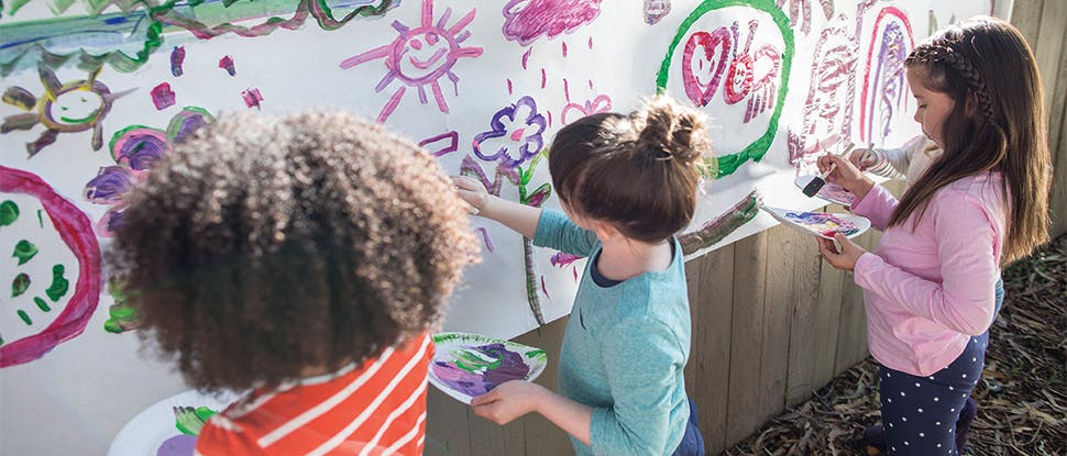 Children painting