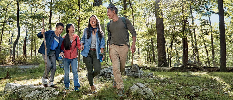 Family hiking