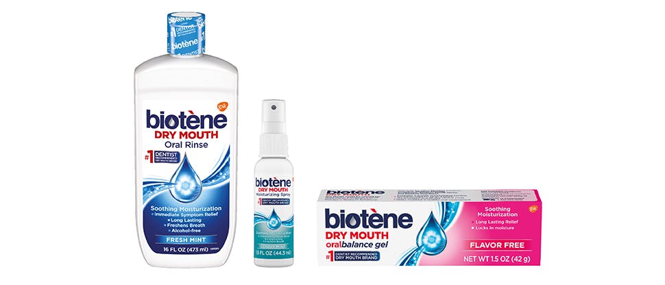 Biotene gel, rinse, and spray