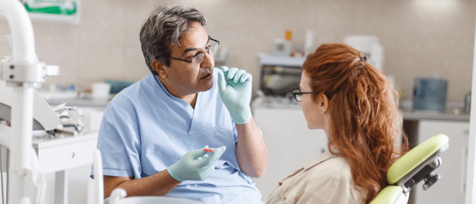 Patient at dentists appointment