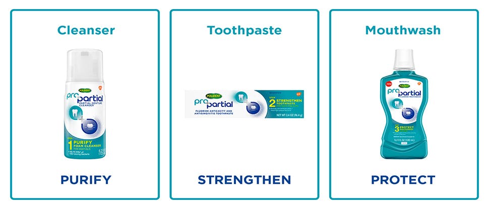 Polident ProPartial 3 step video