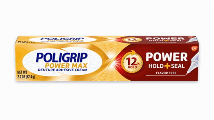 Poligrip Power Hold and Seal product packaging