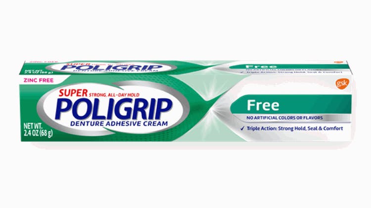 Poligrip product packaging