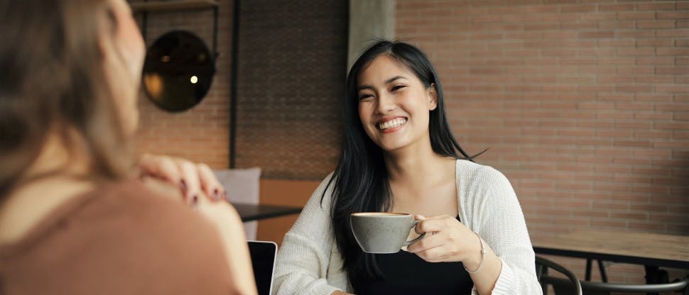 Friends enjoying coffee