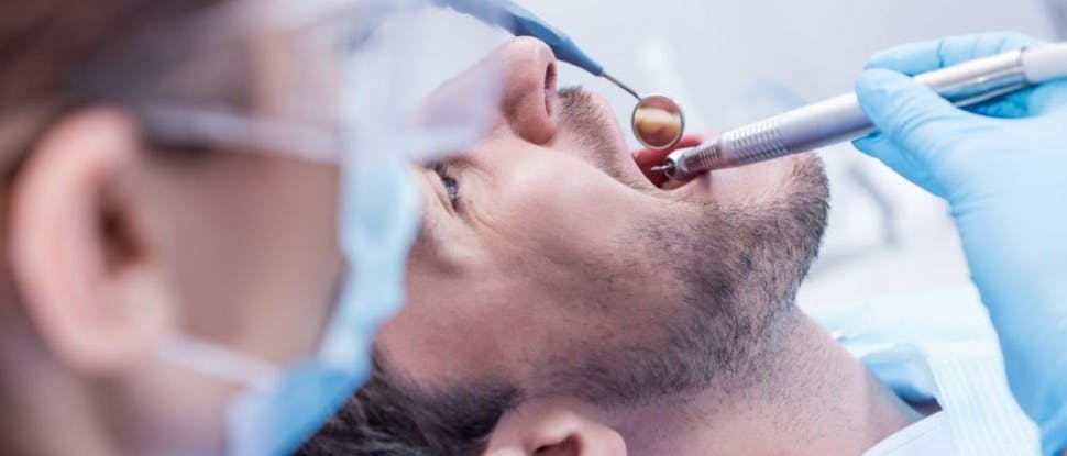 Man in the dental chair
