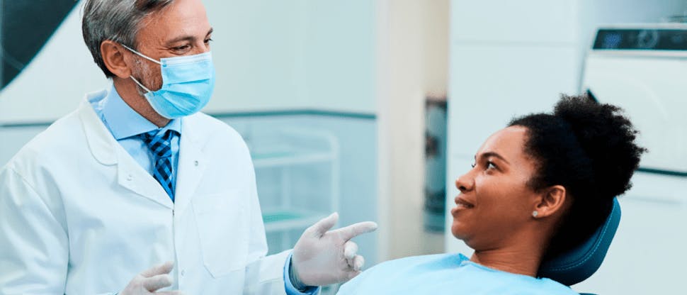 Patient at dentist appointment