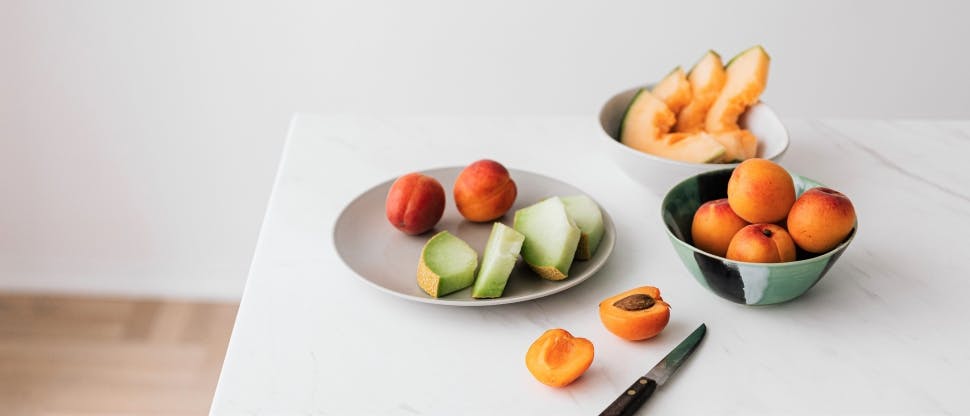 Fruit on kitchen counter