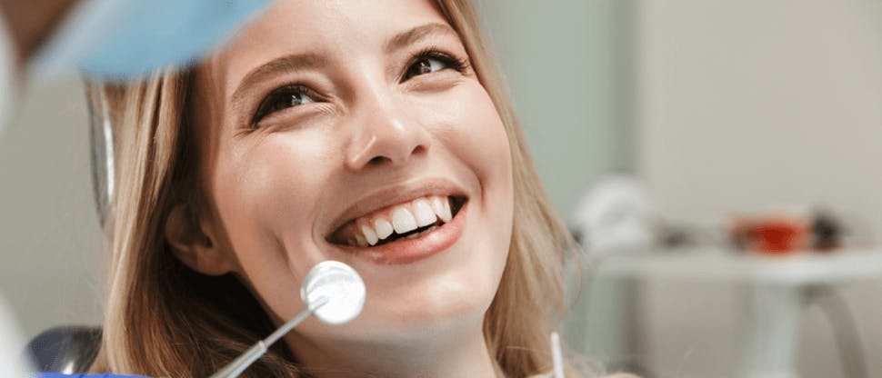 Patient in dental office