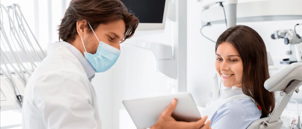 Patient in dental office