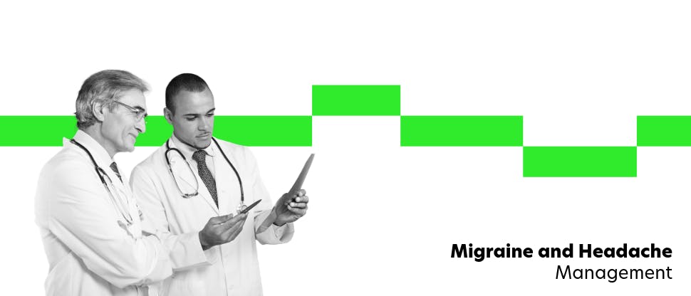 Two doctors discussing migraine and headache management strategies