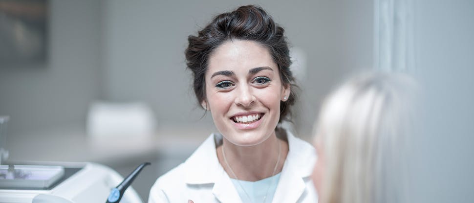 Smiling dentist