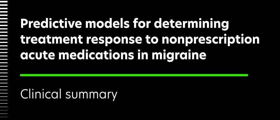 OTC treatment of migraine clinical study summary