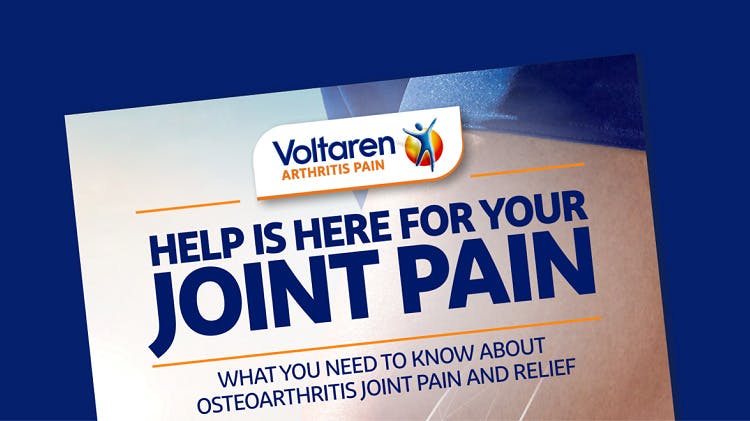 Voltaren Arthritis Pain gel OTC patient education brochure