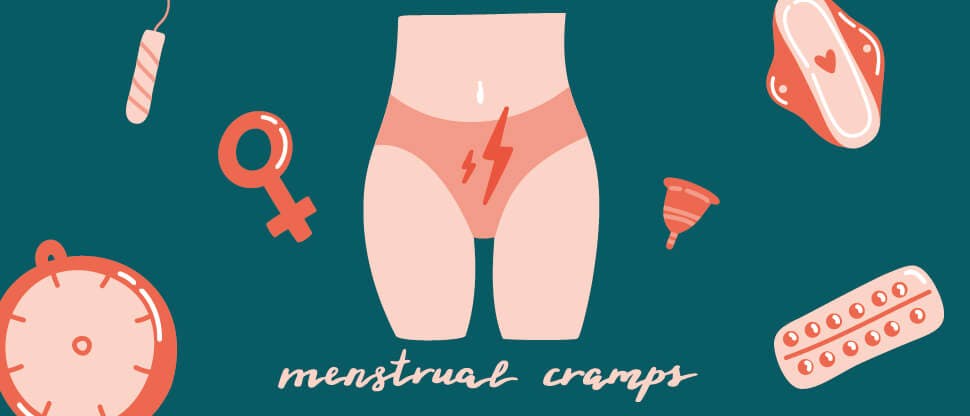 Cartoon graphic of menstrual pain