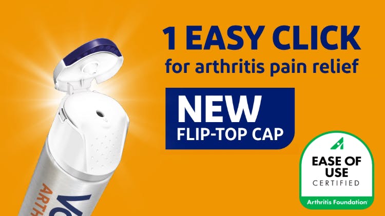 Voltaren flip-top cap graphic