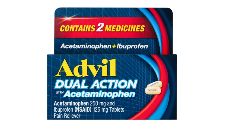 Advil Dual Action packaging