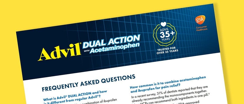 Advil dual action frequently asked questions