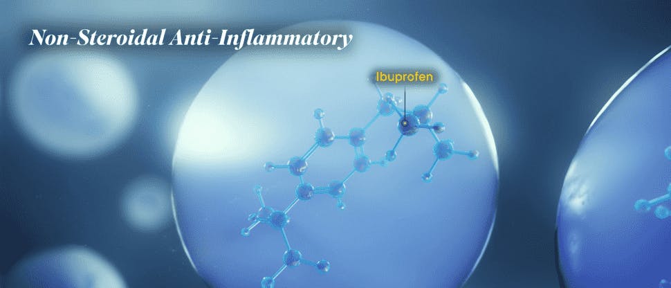 Ibuprofen molecule