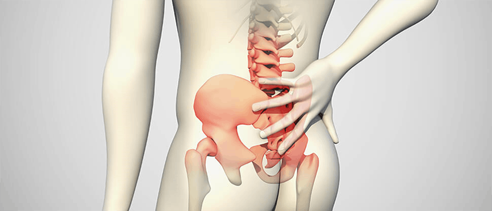 3D image of human back pain area