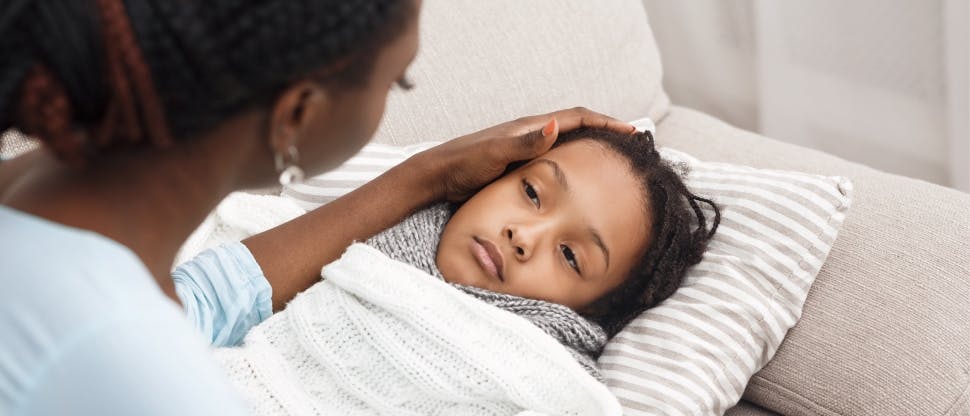 Parent with febrile child