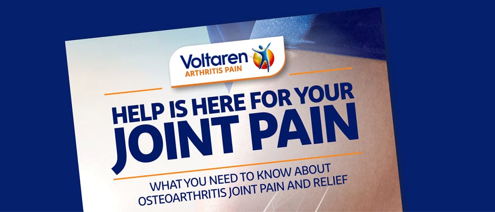 Doctor educating a patient on arthritis and Voltaren usage