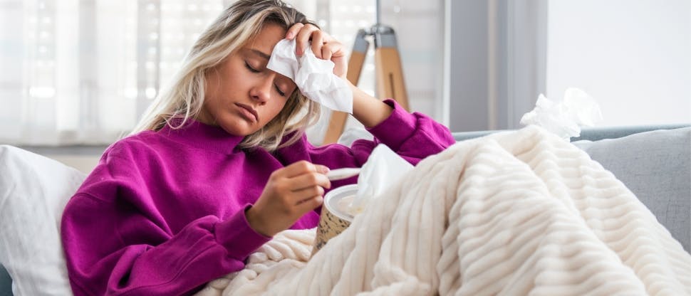Woman with fever