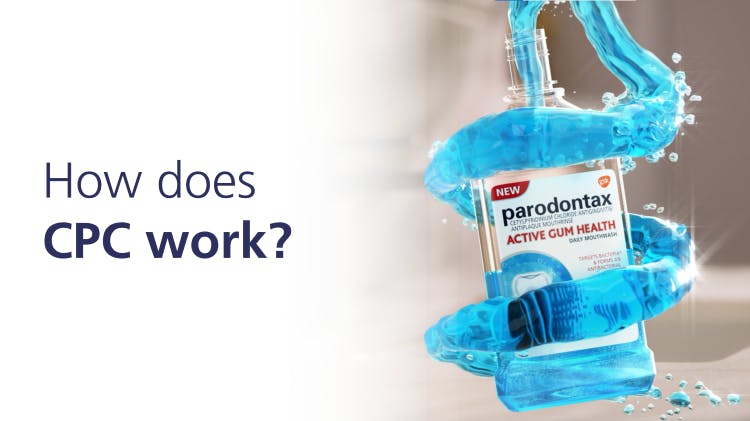 Parodontax mouthwash with CPC