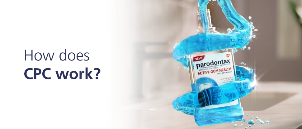 Parodontax mouthwash with CPC