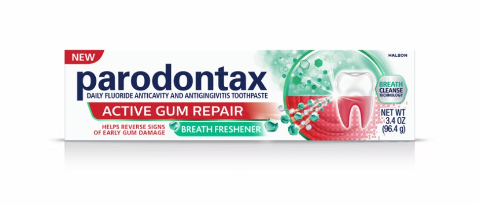 NEW  parodontax Active Gum Repair Breath Freshener packaging