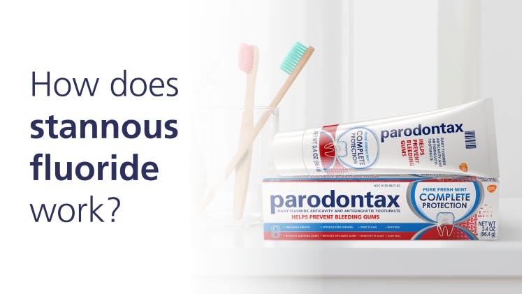 Parodontax toothpaste with stannous fluoride