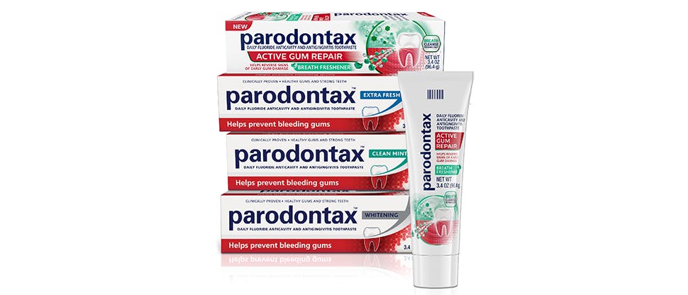 parodontax toothpaste line up