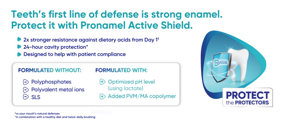 Protect enamel with Pronamel Active Shield