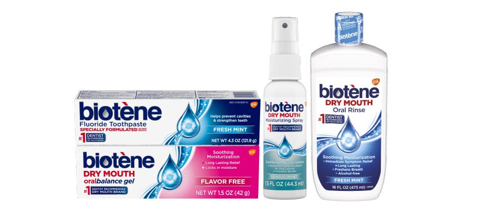 Biotène Oral Balance Gel, Oral Rinse and Spray